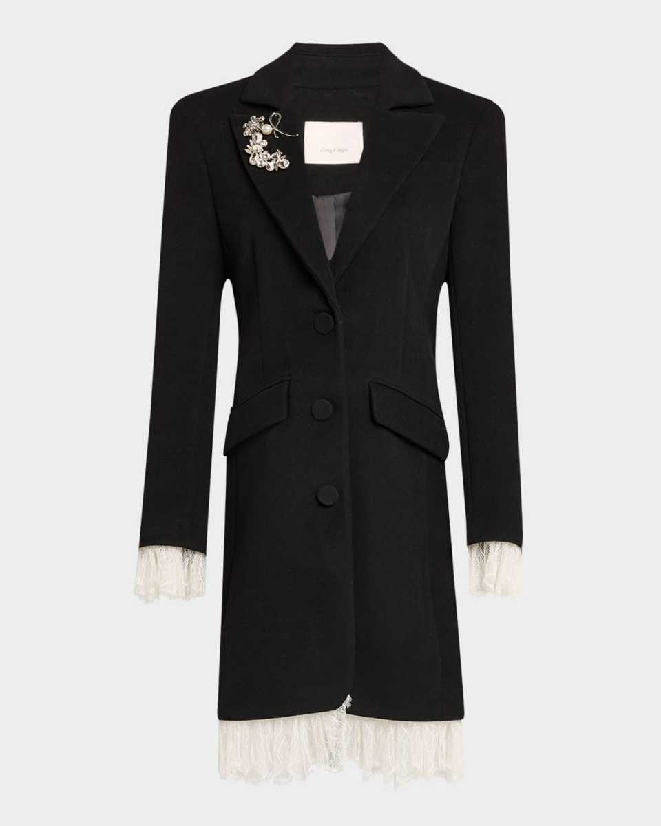 Roxie Lace-Trim Coat